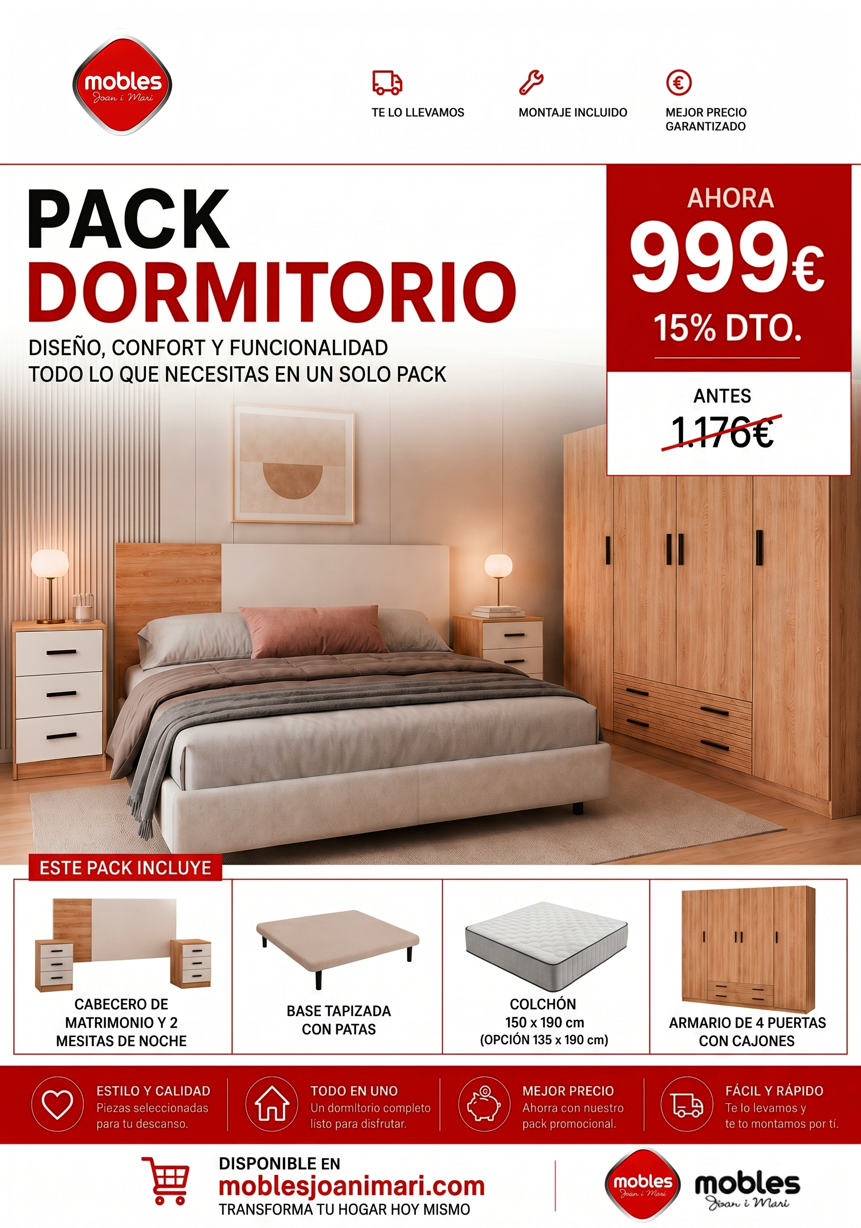 PACK DORMITORIO CASTELLANO